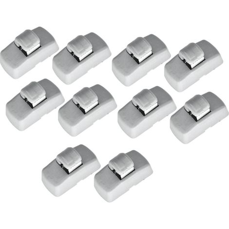 Graue Hakenclip-Halter für die Sonnenblende vorne für Fabia 6Y Octavia A4 A5 1U 1Z Superb B5 3U 3B0857561B (10er-Pack)
