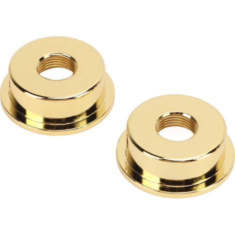 2PCS Plaque Ronde pour Jack de Guitare Électrique en Métal Doré avec Vis Incluses (1/5)