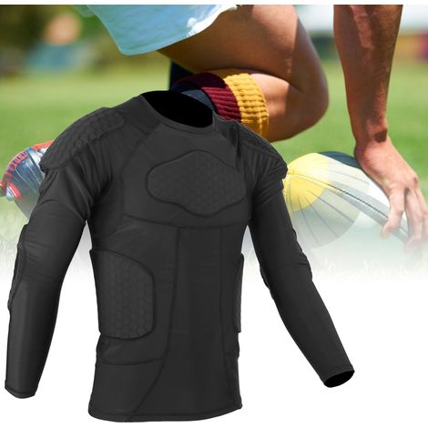 Veste de protection manches longues pour sports de contact - Football, Basketball, Ski - Noir Taille XL (1/5)