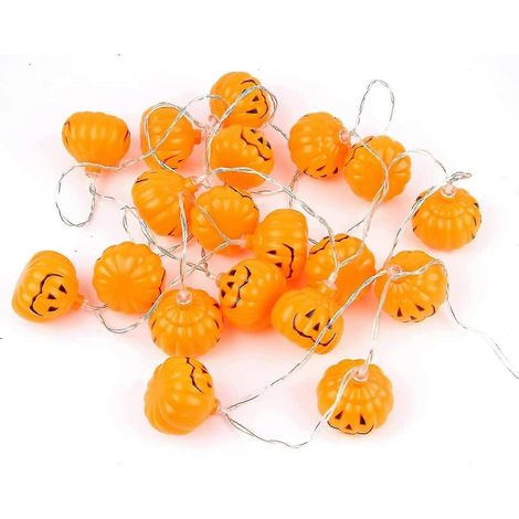Guirlande lumineuse de décoration de chambre d'Halloween Jack-o-lantern (3m) 20 pièces (1/4)