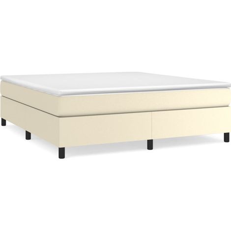 Lit double,Lit adulte,Cadre de lit Crème 160x200 cm Similicuir CFW3043682 (1/5)