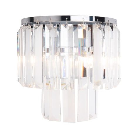 Applique Monaco anneau chrome cristal 2xG9 40W Maxlight