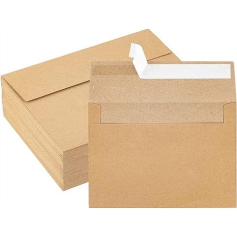 Enveloppes Kraft rustiques A4 (10,8 x 15,9 cm, paquet de 50) (1/5)