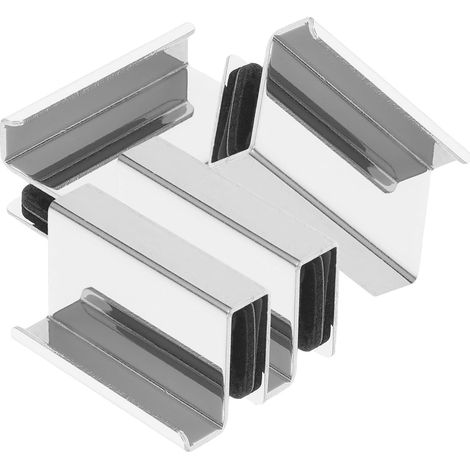 Poignée de Porte en Verre Argenté 4 Pièces pour Vitrine 4-6mm Couleur Aléatoire (1/5)