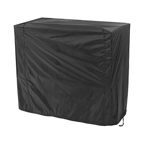 Housse Barbecue Noir, Couverture de Gril Anti-UV/Anti-l'eau/Anti-l'humidité Protection UV Poussière Eau Résistant au Vent pour Barbecue Extérieur Jardin Patio Grill (145x61x117cm) (1/5)