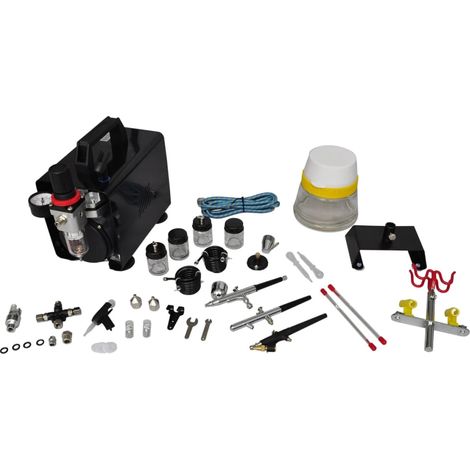 Kit de compresseur d'aérographe avec 3 pistolets CFW747386 (1/5)