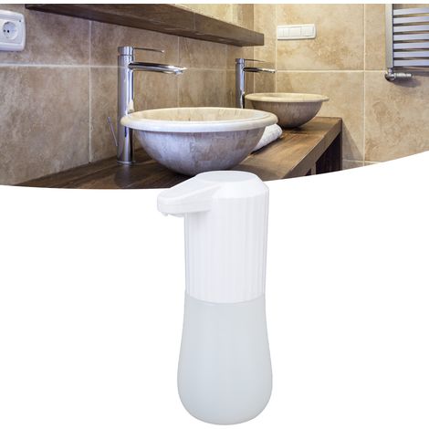 Distributeur de savon automatique à capteur grande capacité, blanc, modèle spray, 600 ml (1/5)