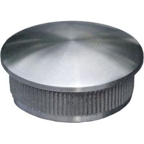 Raccordo a cupola per tubo tondo Ø42,4 mm – Altezza visibile 3 mm, spessore 2 mm, per incollaggio, realizzato in acciaio inox 304