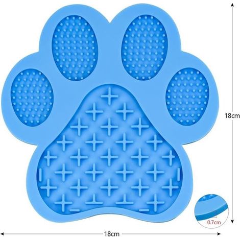 Embottle 18x18 cm Silikon-Leckmatte für Hunde, Anti-Verschüttungs-Hundematte mit Saugnäpfen für Baden und Pflege