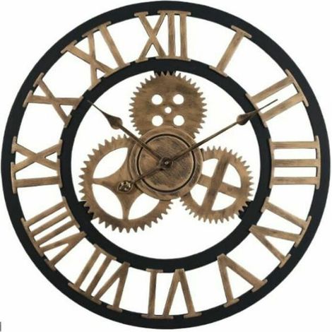 royaluxe - horloge murale design de fer rétro 40CM horloge mural horloge de salon créatif salon bar café décoration montre (1/4)