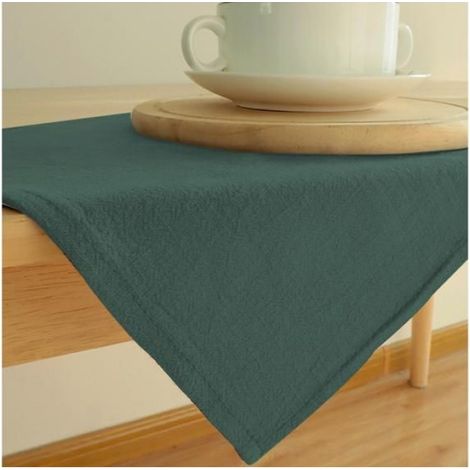 Serviettes de table réutilisables en coton turc douces et confortables, en lin durable, couleur vert (1/5)