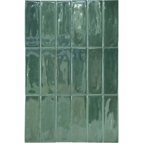 Mini Brick Série Calpe Green Porcelaine Premium 5x15cm. (1/3)