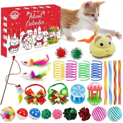 Adventskalender „Weihnachtsspielzeug für Katzen 2026“  24-tägiger Adventskalender mit verschiedenen interaktiven Katzenspielzeugen  Ideales Weihnachtsgeschenk für Frauen, Erwachsene, Männer, Freunde,  (1/5)