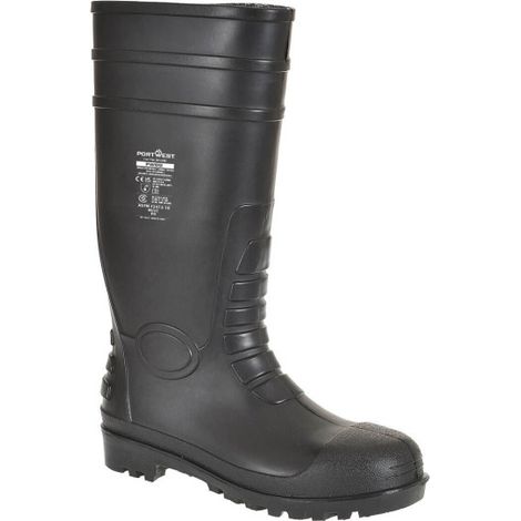 Bota Wellington Total Safety S5 con puntera de acero PORTWEST FW95 44 Negro