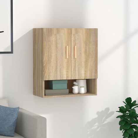 Armoire murale, Meuble Haut, Armoire Etagère de rangement Chêne sonoma 60x31x70 cm Bois d'ingénierie HYB49274 (1/5)