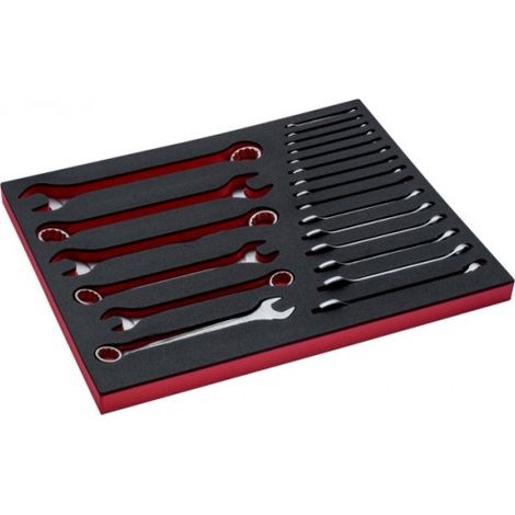 BAHCO - Jeu de clés mixtes, module mousse 3/3 Fit&Go - 21 pcs