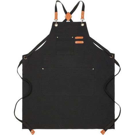 Tabliers en toile, tabliers de travail pour hommes et femmes, tabliers de cuisine avec sangle réglable et 3 poches, cuisine, cuisine, artiste, peinture, (1/4)