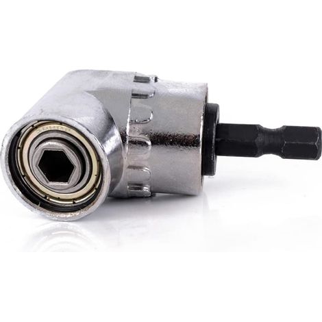 Perceuse à angle droit et rallonge flexible pour perceuse ou tournevis, adaptateur de douille 6,35 mm, magnétique, construction solide, utile dans les coins restreints. (1/5)