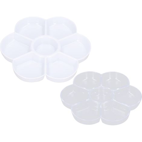 Palette 7 Holes Thickened Plastic Washable Plum Shaped Watercolor Palette Box for Studio Painting Craft Projects (1/5)