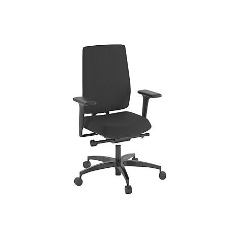 Silla de oficina Dauphin Indeed negro tela cómoda (1/5)