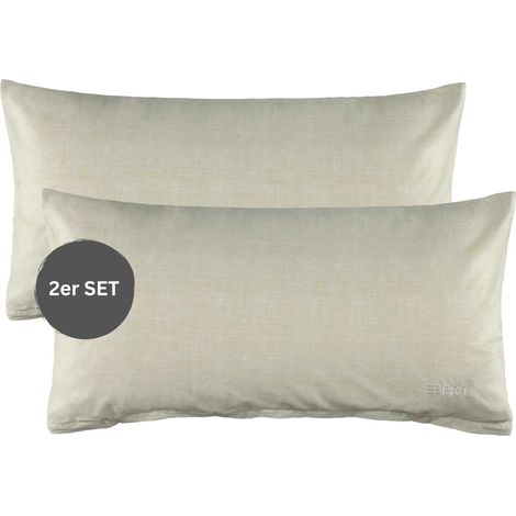ESPRIT Renforcé Kissenbezüge HARP - 2er Set 40x80 cm, Grau