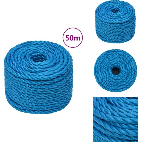 Arbeitsseil Blau 14 mm 50 m Polypropylen - Arbeiten Seil - PP Seil - Polyester Seil - Hochfestes Seil - Tragfähigkeitsseil (1/5)