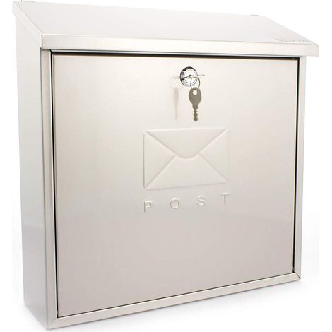 Sterling, MB03ST, Cassetta della posta moderna in acciaio INOX, 368 mm x 368 mm x 114 mm (1/4)
