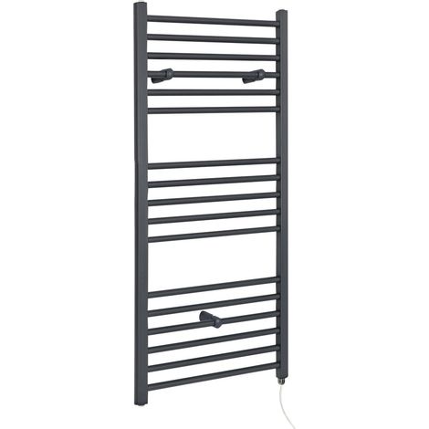 Hudson Reed Artle - Sèche-Serviettes Design Électrique Moderne Plat - Anthracite  - 120 cm x 40 cm