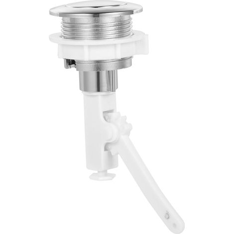 Bouton Poussoir Rond pour Réservoir de Toilette, Abs Blanc (1/5)
