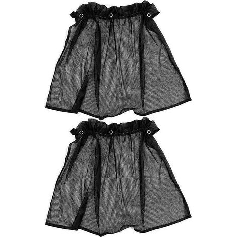Pare-soleil latéral pour vitre de voiture, en nylon, forme rectangulaire, lot de 2 (1/4)