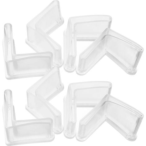 8 patins pour meubles - 40x40 mm - caoutchouc - transparent (1/5)