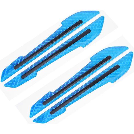 Autocollants réfléchissants bleus pour voiture, avec fonction d'avertissement (4 pièces). (1/5)