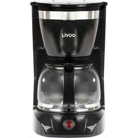 Cafetière électrique Livoo DOD163W - grande capacité de 1,25 L qui permet de remplir jusqu'à 12 tasses de café - Puissance 800 W (1/3)