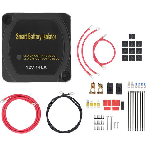 Kit de chargeur automatique de batterie double, isolateur DC12V 140AMP pour camion (1/5)