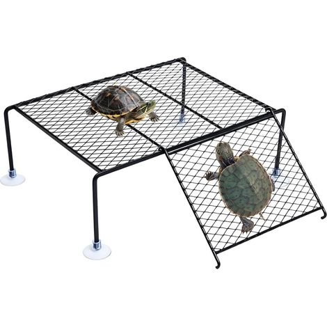 Tartaruga - Schermo per acquario - Rampa di riposo e da campo come decorazione - Acquario per tartarughe - Zona notte per crogiolarsi - Adatto anche per rane e tartarughe (1/5)