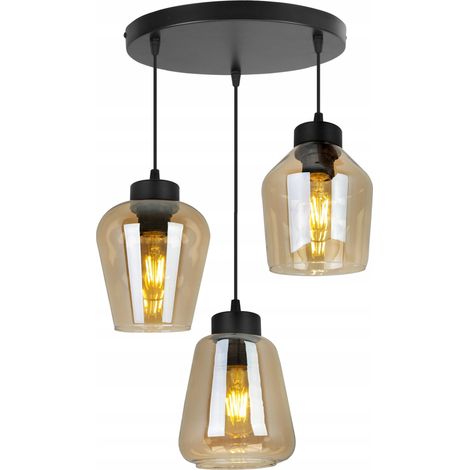 LÁMPARA COLGANTE MODERNA Y ELEGANTE CON PANTALLA DE CRISTAL