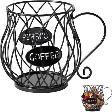 Kaffeekapselkorb, Kaffeekapselhalter, Aufbewahrungskorb für Kaffeekapseln, geeignet für Küche, Wohnzimmer, Schlafzimmer