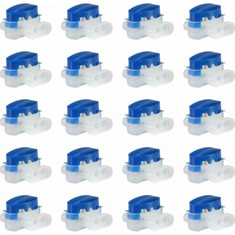 Cyslmuk – Lot de 20 connecteurs de câble étanches pour robot tondeuse – Réparation facile jusqu'à 3 fils – Pour câbles 0,5mm² à 1,5mm²