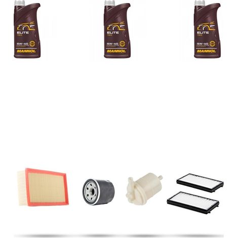 Kit tagliando 4 FILTRI e 3L OLIO compatibile con Hyundai Accent (LC) II 1.6i 77kw dal 2003 (1/5)