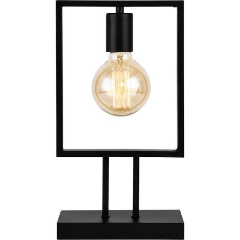 Lámpara de mesa 37,5 cm metal negro 030002489