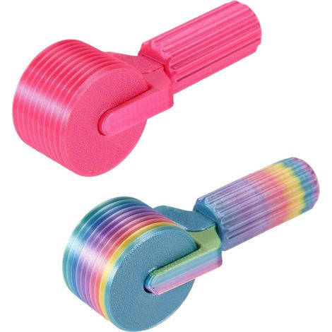 2pcs Rouleau Tableau Diamants, Outils Essentiels à Prise Facile pour Peinture Diamant 5D Accessoires Artisanat d'Art pour Débutants Adultes Enfants (Rouge Rose, Couleur Macron) (1/5)