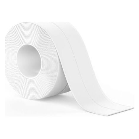 Ahlsen 2 Rolls White Bathroom Seal, Self-Adhesive Tape, Bathtub Sealing Tape Suitable for Many Occasions for Kitchen or Bathroom(320 3.8cm) (1/5)