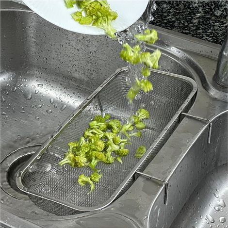 Panier filtre d’évier suspendu en acier inoxydable, filtre à déchets alimentaires d’évier, panier filtre d’évier d’angle, panier filtre à déchets avec collecteur de déchets en acier inoxydable pour re (1/5)