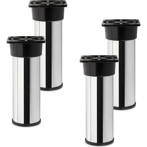4er Set Möbelfüße ALFA Ø 50 mm Höhe 150 mm Chrom poliert (1/2)