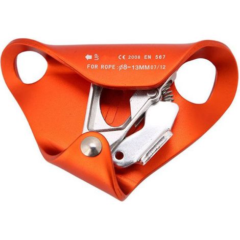 1 Bloqueur d'escalade, Aluminium aéronautique, Cordes 8-13mm, Poignée à ressort, Alpinisme (1/5)