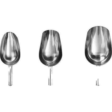 Eisschaufel, multifunktionales Lebensmittelmesswerkzeug, Edelstahlmaterial, Gemischte Größe (1/2)