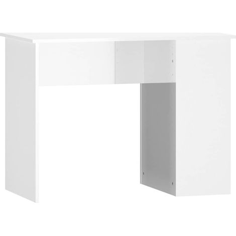 Maison Exclusive - Schreibtisch Hochglanz-Weiß 100x55x75 cm Holzw (1/5)