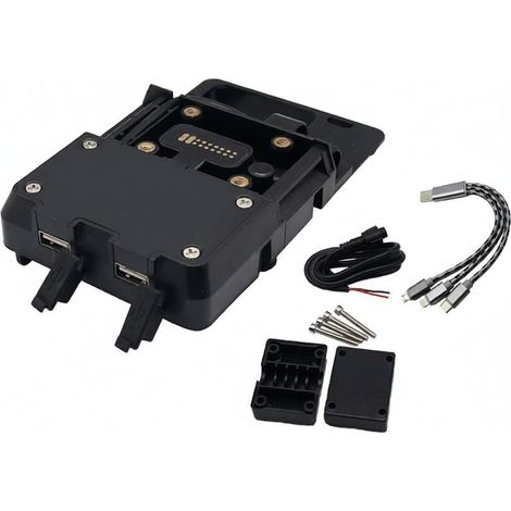 Soporte de repuesto para teléfono móvil con cargador USB para BMW R1200GS, R1200ADV, S1000XR/RS, F700GS/800GS. (1/5)