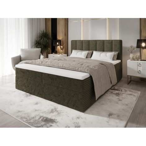 Lit Boxspring Tiliani - Vert - 180x200 Cm - Lit Moderne - Lit Élégant - Matelas À Ressorts Bonnell (1/5)