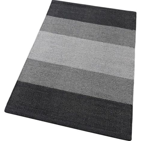 Tapis de Salle de Bain de Cuisine en Pur Coton Absorbant Doux Tissu Tressé à la Main Gris - 55x140 cm (1/4)